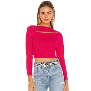Pink cut out sweater